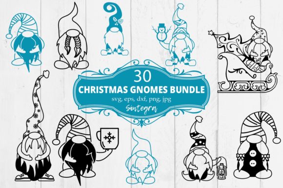 30 Christmas Gnomes Bundle: A Must for Graphics and Crafts