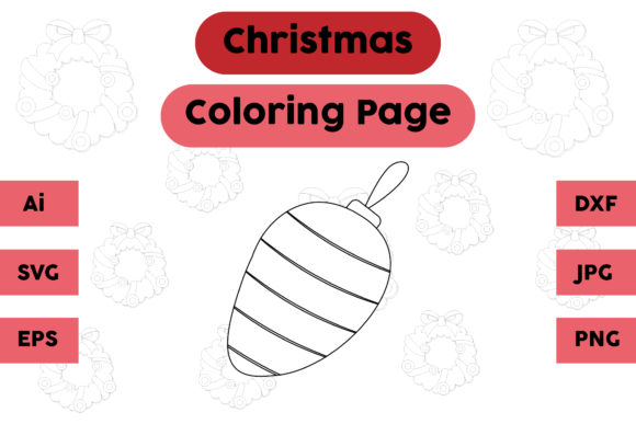 Christmas Coloring Page - Decoration 06: A Versatile Graphics Asset