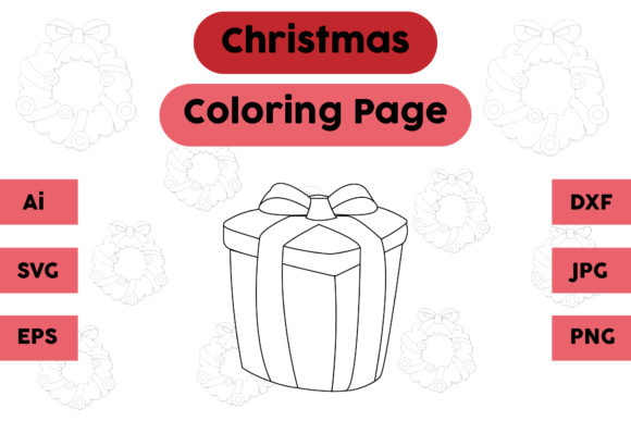 Christmas Coloring Page - Gift 03: A Versatile Graphics Asset