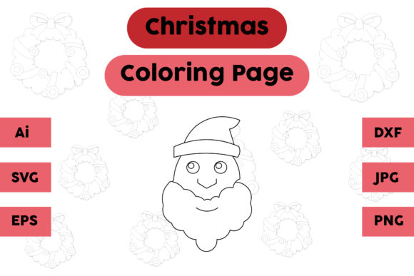 Christmas Coloring Page - Santa Claus 01: A Festive Graphics Asset