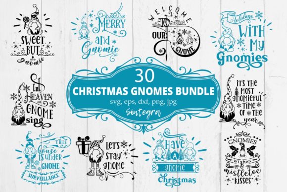 Christmas Gnome Quotes Svg Bundle for Creative Crafts