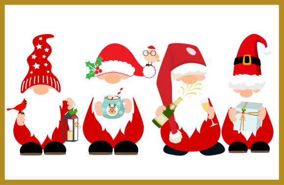 Christmas Gnomes1: A Charming Addition to Your Holiday Embroidery
