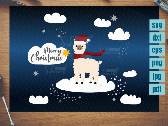 Christmas Llama Xmas Digistamp: A Charming Addition to Your Crafts and Graphics
