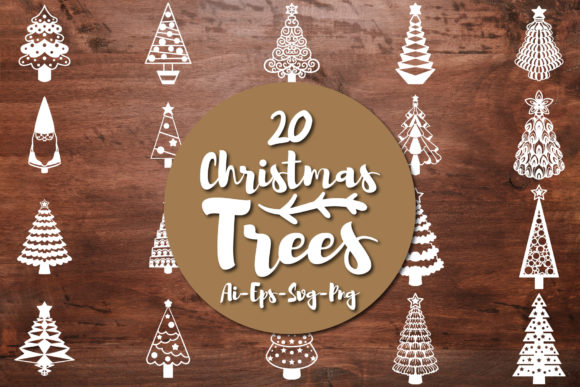 Christmas Trees Silhouette: A Versatile Graphics Asset for Crafts