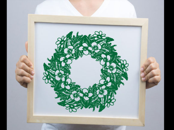 Christmas Wreath Papercut SVG: A Versatile Graphic for Print Templates