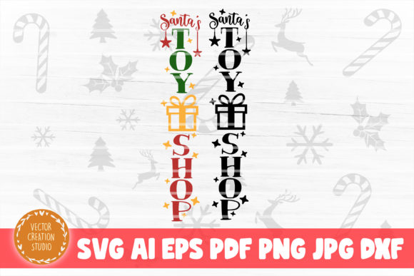 Enhance Your Christmas Crafts with Santa's Toy Shop Sign Graphics