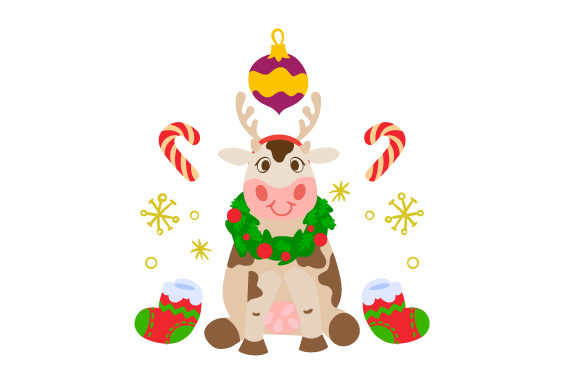 Festive Cow: A Charming Addition to Your Christmas Crafts