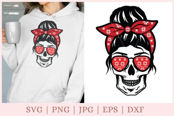 Funny Christmas Skull, Mom: A Versatile Graphic for DIY Projects