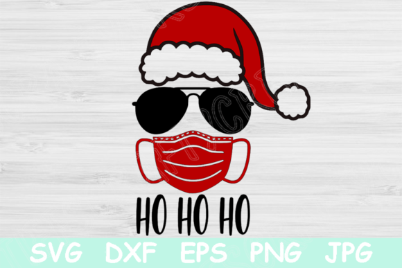 Funny Santa Mask Christmas Svg Files for Graphics and Crafts