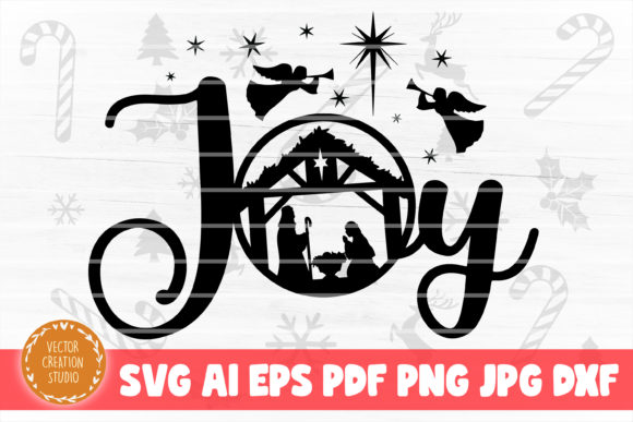 Joy Nativity Christmas: A Festive Embroidery Design