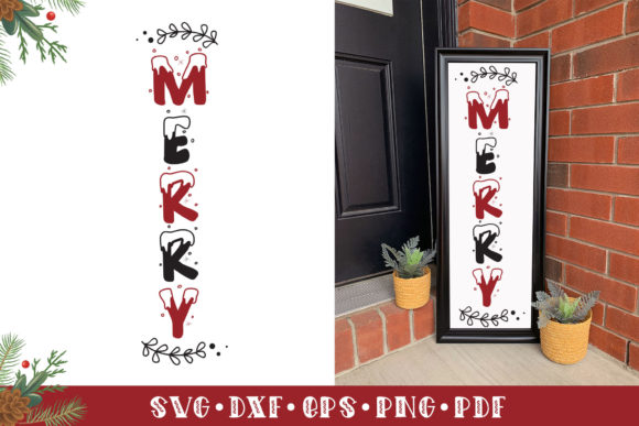 Review: Merry, Christmas Vertical Sign SVG for Graphics and Crafts
