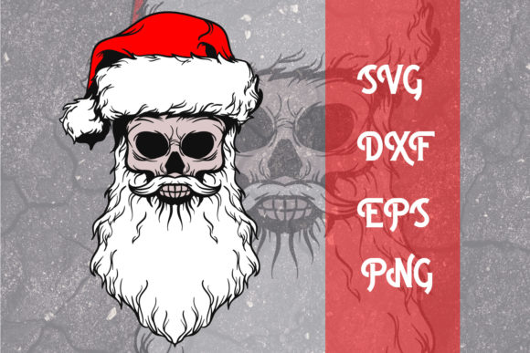 Skull Santa SVG: A Unique Graphic for Holiday Content