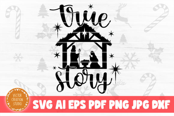 True Story Nativity Christmas: A Perfect Craft Graphics Asset