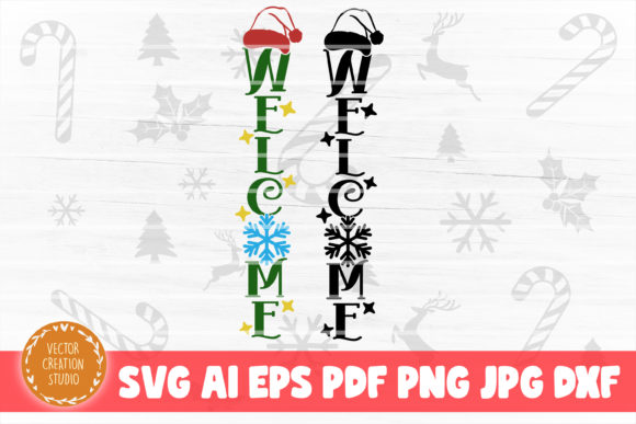 Welcome Christmas Porch Sign SVG: A Festive Graphics Asset
